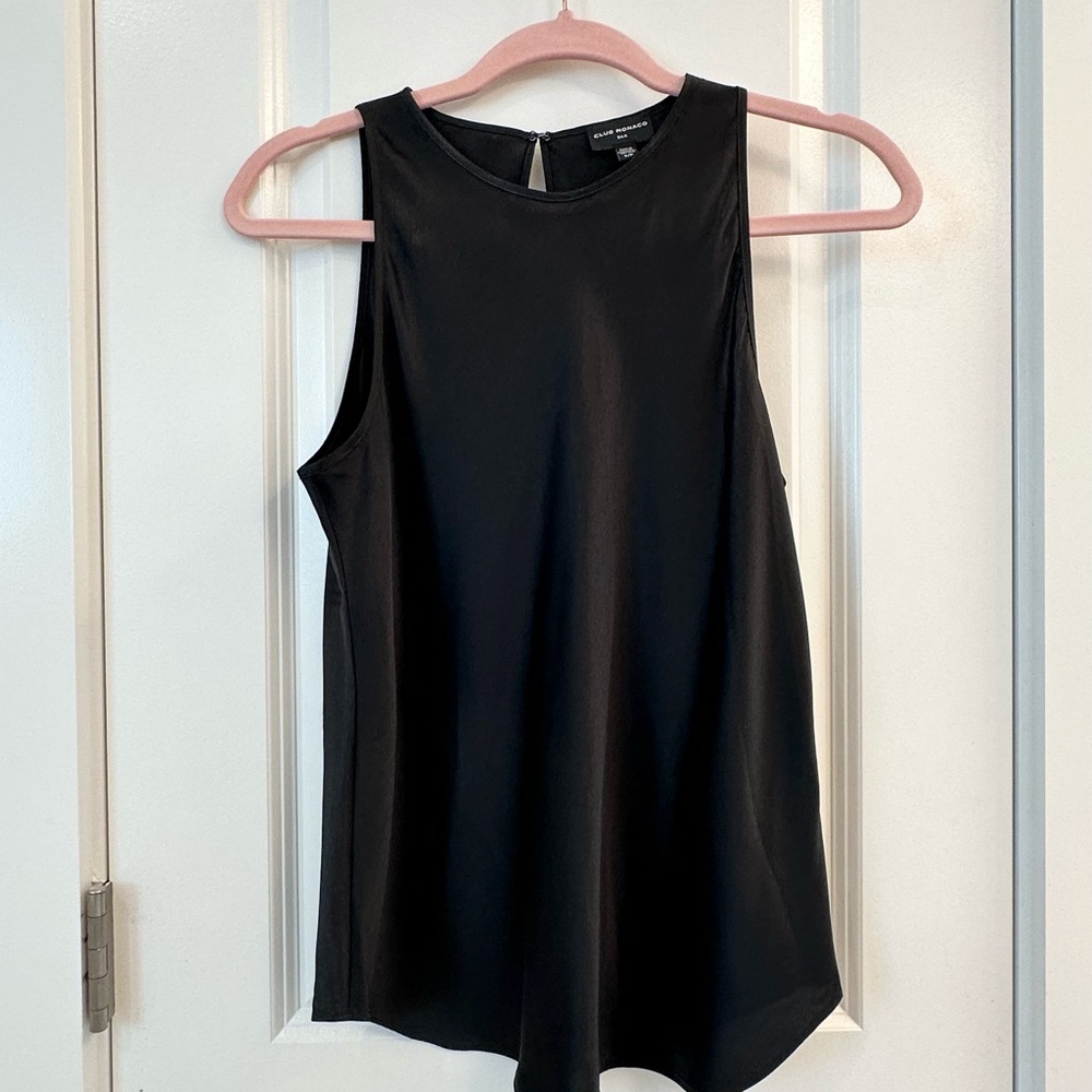 Club Monaco Black Sleeveless Tank Top
